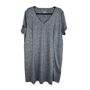 J Jill Fit Marled Dress Gray XL Active Sporty Neutral Minimalist Classic Chic